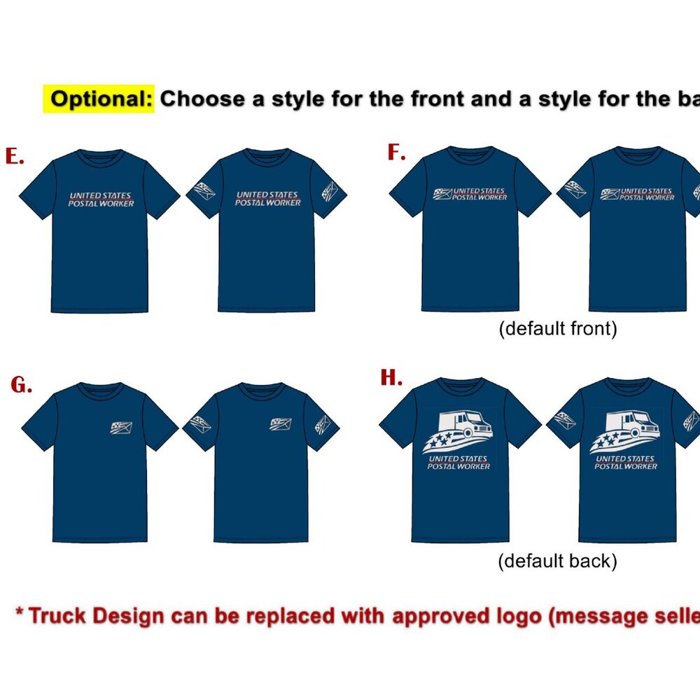 Reflective Postal Tshirt | Choose Logo | Delivery Worker Carrier - Picture 13 of 13